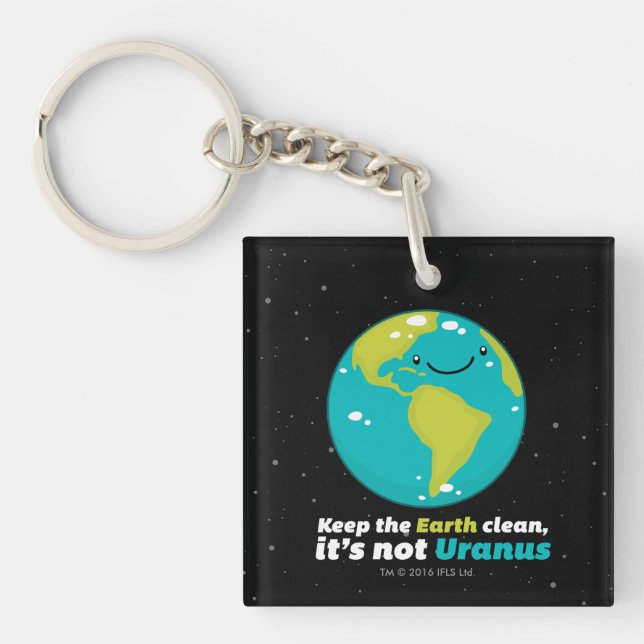 Keep The Earth Clean Key Ring (Front)