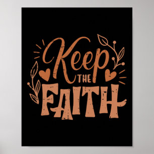 Keep The Faith Black History Month Colour Men Chri Poster