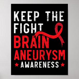 Keep The Fight Brain Aneurysm Aneurysm Awareness Poster