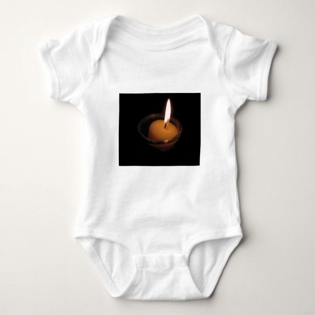 Keep the Flame Burning Candle Baby Bodysuit (Front)