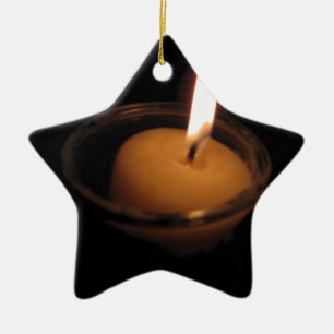 Keep the Flame Burning Candle Ceramic Ornament