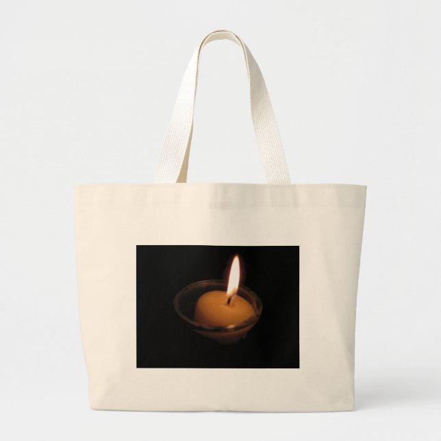 Keep the Flame Burning Candle Large Tote Bag (Front)