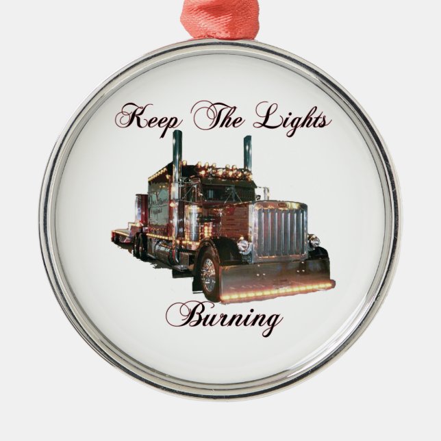 Keep the Lights Burning Metal Tree Decoration (Front)