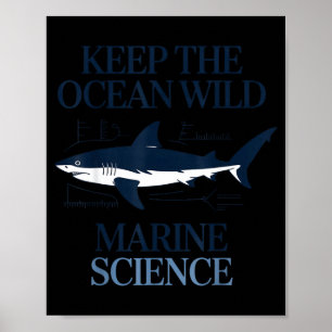 Keep the ocean wild marine science design nature poster