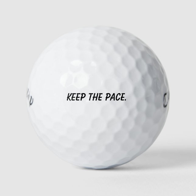 'Keep The Pace' Motivation Tool Gift  Golf Balls (Front)