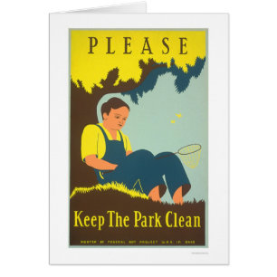 Keep The Park Clean 1938 WPA