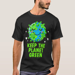 Keep the Planet Green Ecology Trees Ecosystem Wood T-Shirt