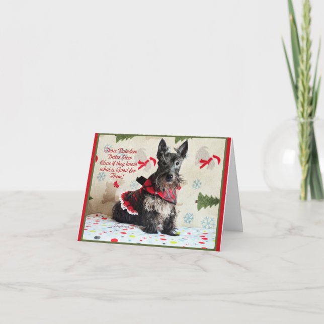 Keep the Reindeer Clear Card (Front)