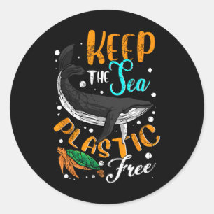 Keep The Sea Plastic Free Environment Environmenta Classic Round Sticker