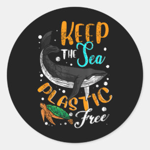 Keep The Sea Plastic Free Environment Environmenta Classic Round Sticker