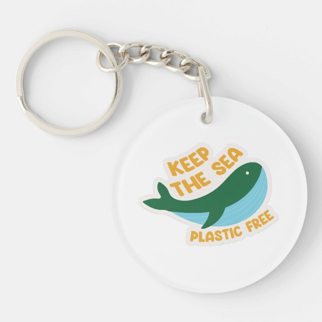 Keep the sea plastic free key ring (Front)