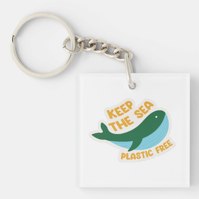 Keep the sea plastic free key ring (Front)