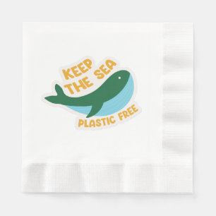 Keep the sea plastic free napkin