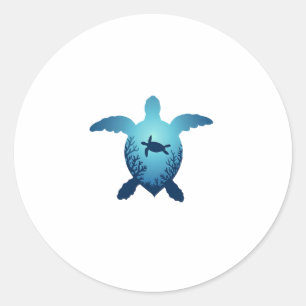 Keep The Sea Plastic Free Save The Sea Turtles T-S Classic Round Sticker