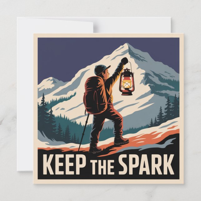 Keep The Spark Magnetic Invitation (Front)