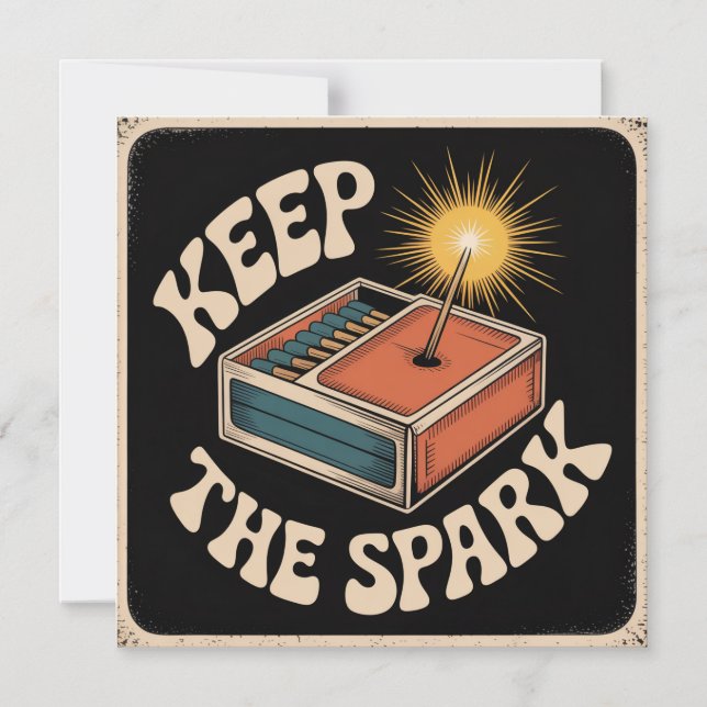Keep The Spark Magnetic Invitation (Front)