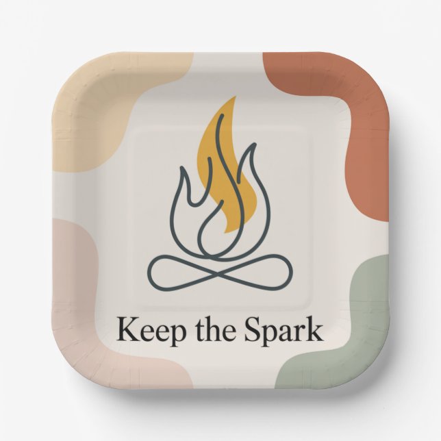 Keep The Spark Paper Plate (Front)