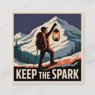 Keep The Spark Square Business Card