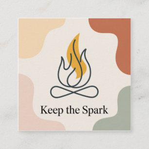 Keep The Spark Square Business Card