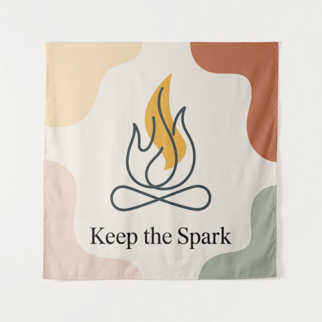 Keep The Spark Tapestry (Front)