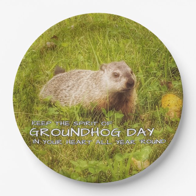 Keep the Spirit of Groundhog Day plates (Front)