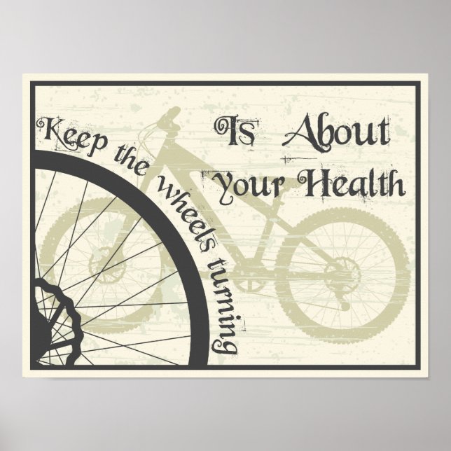 Keep the wheel turning poster (Front)