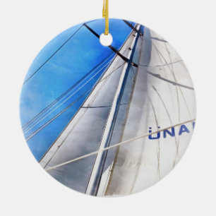 Keep The Wind In Your Sails Acrylic Art Ceramic Tree Decoration