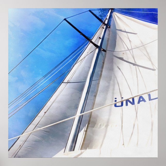 Keep The Wind In Your Sails Acrylic Art Poster (Front)