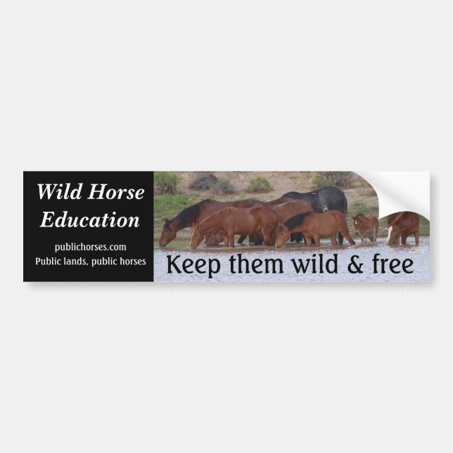 Keep Them Wild & Free Bumper Sticker (Front)