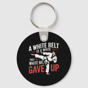 Keep Training Until The Belt Turns Black Retro Kar Key Ring