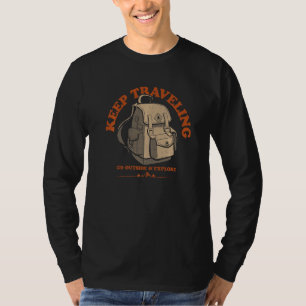 Keep Travelling Go Outside Camping Wild Adventure T-Shirt