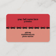 Keep Turning That Crank Red Pink Visitenkarte