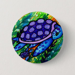 "Keep Up!" Sea Turtle and baby Button