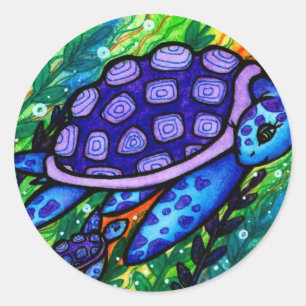"Keep Up!" Sea Turtle and Baby Stickers