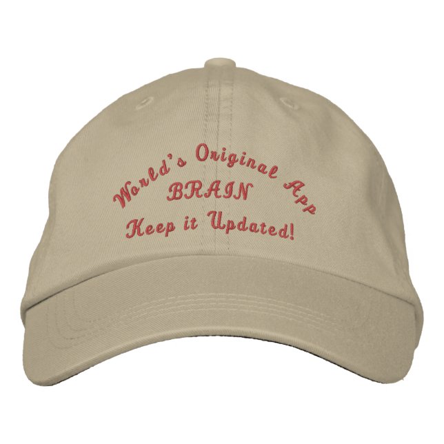 Keep updated -  embroidered hat (Front)