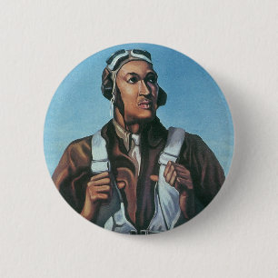 Keep Us Flying ~ Tuskeege Airman 6 Cm Round Badge