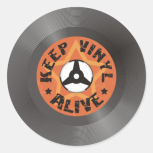 Keep Vinyl Alive Classic Round Sticker
