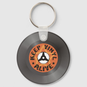 Keep Vinyl Alive Key Ring