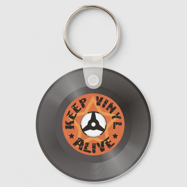 Keep Vinyl Alive Key Ring (Front)