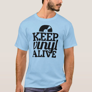 Keep Vinyl Alive T-Shirt - Pale Blue
