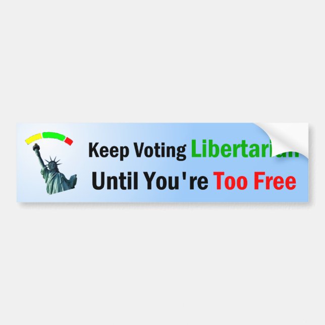 Keep Voting Libertarian Bumper Sticker (Front)