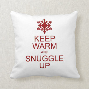 Keep warm and snuggle up holiday pillow