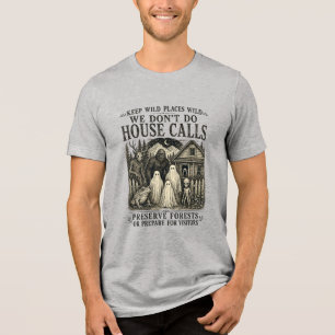 Keep Wild Places Wild Bigfoot Ghost Alien Cryptid  Tri-Blend Shirt