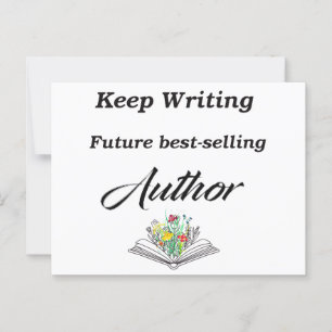 Keep Writing Future Best-Selling Author Motivation Postcard