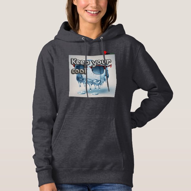 Keep Your Cool Ice Cube Funny Sunglasses Graphic H Hoodie (Front)