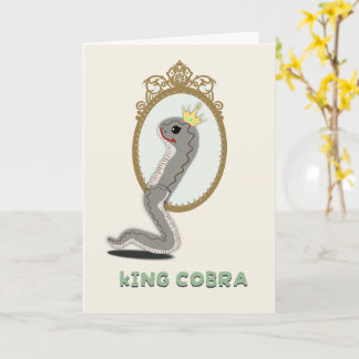 Keep Your Crown Up Funny Cobra Encouragement Card