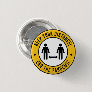 Keep Your Distance 3 Cm Round Badge
