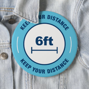 Keep Your Distance 6 Cm Round Badge