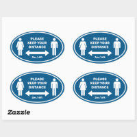 Keep your Distance Classic Round Sticker