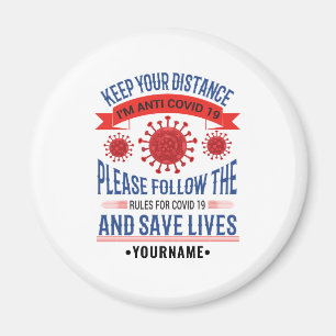 Keep Your Distance Distance Follow the Rules Magnet